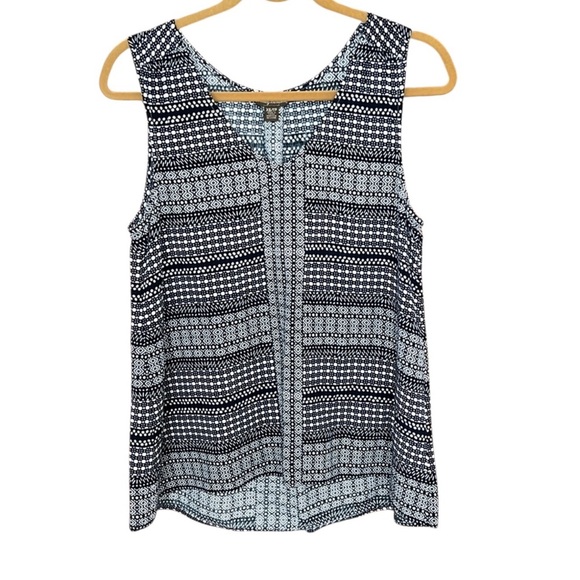 Tommy Bahama Navy Blue and White Printed Tank XS - Picture 1 of 4